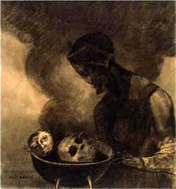 Cauldron of the Sorceress - Odilon Redon Cauldron of the Sorceress - Odilon Redon