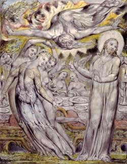 Christ refusing the banquet offered by Satan - William Blake Christ refusing the banquet offered by Satan - William Blake