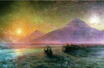 Dejection of Noah from mountain Ararat - Ivan Aivazovsky