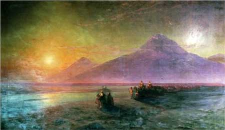 Dejection of Noah from mountain Ararat - Ivan Aivazovsky