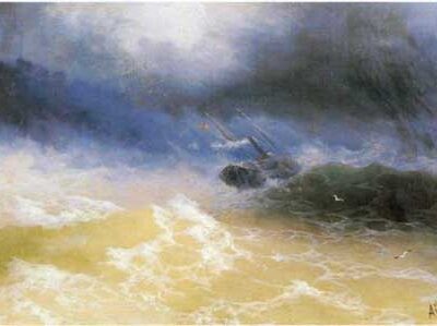 Hurricane on a sea - Ivan Aivazovsky