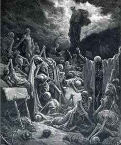 The Vision of the Valley of Dry Bones - Gustave Dore