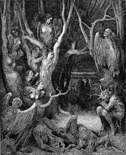 Harpies in the Forest of Suicides - Gustave Dore