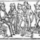 A woodcarving of Belial and some of his followers from Jacobus de Teramo's book en:Buch Belial (1473)