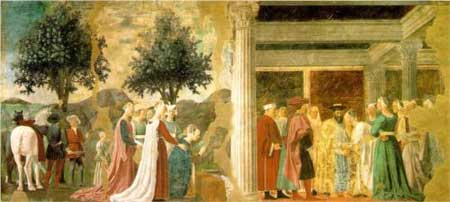 Procession of the Queen of Sheba and Meeting between the Queen of Sheba and King Solomon - Piero della Francesca