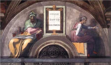 The Ancestors of Christ: David, Solomon - Michelangelo