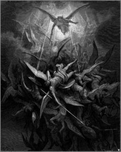 Hell Receiving Fallen Angels - Paradise Lost Illustration - Gustave Dore