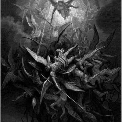 Hell Receiving Fallen Angels - Paradise Lost Illustration - Gustave Dore