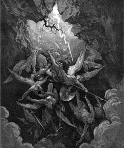 Hell Receiving Fallen Angels - Paradise Lost Illustration - Gustave Dore
