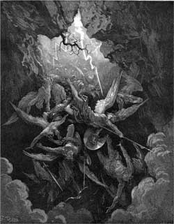 Hell Receiving Fallen Angels - Paradise Lost Illustration - Gustave Dore