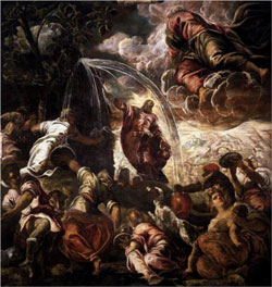 Moses Drawing Water from the Rock - Tintoretto