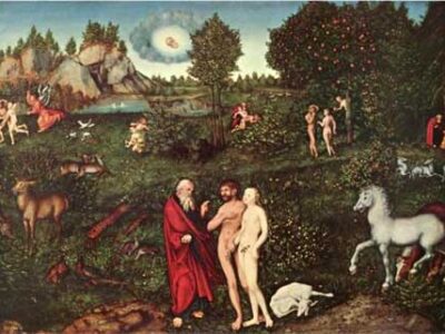 Adam and Eve in the Garden of Eden - Lucas Cranach the Elder