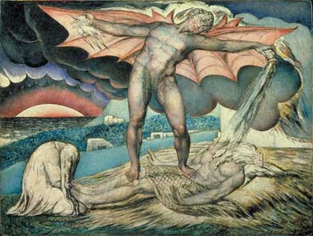 Satan smiting Job with boils - William Blake