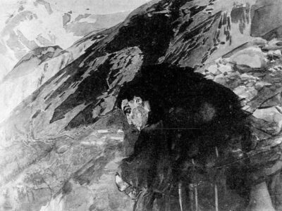 Demon looking to the valley - Mikhail Vrubel